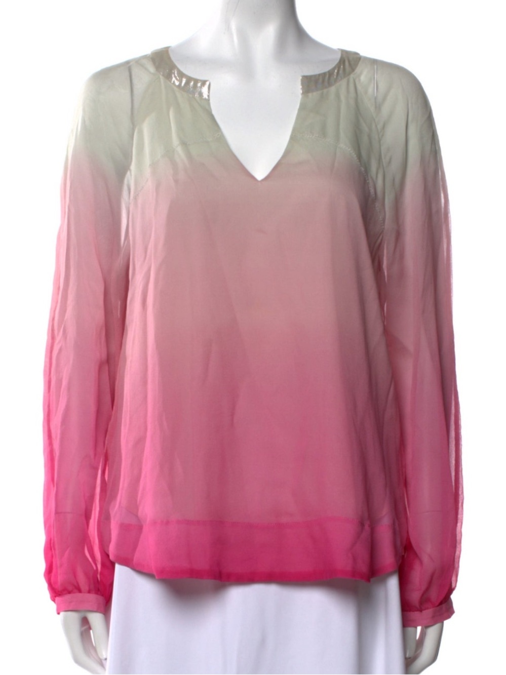 Diane con Furstenberg silk ombré top, size 14, EUC